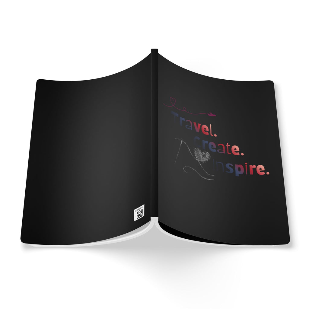 Travel. Create. Inspire. Softcover Journal — Travel Inspiration Notebook with Inside Prints