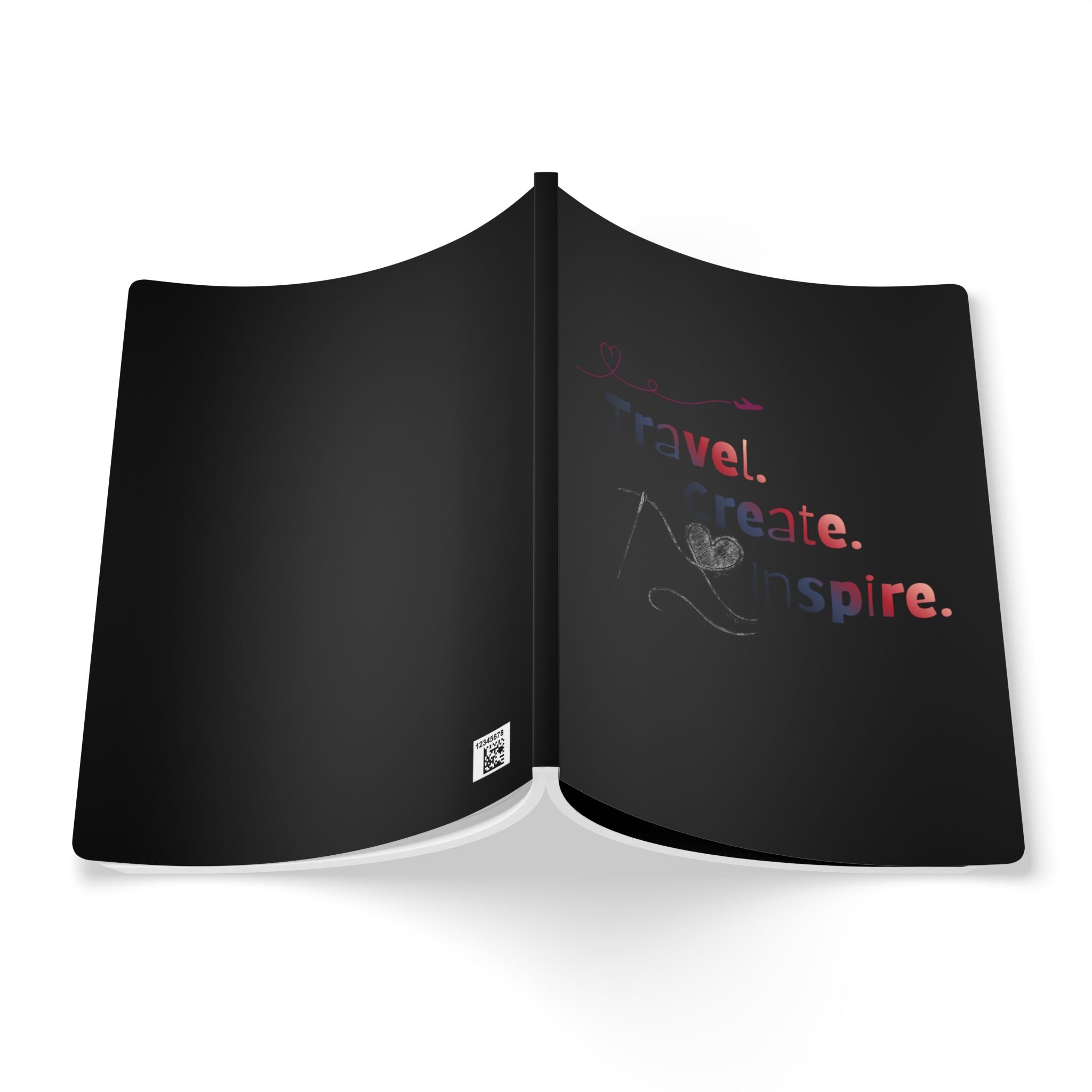 Travel. Create. Inspire. Softcover Journal — Travel Inspiration Notebook with Inside Prints