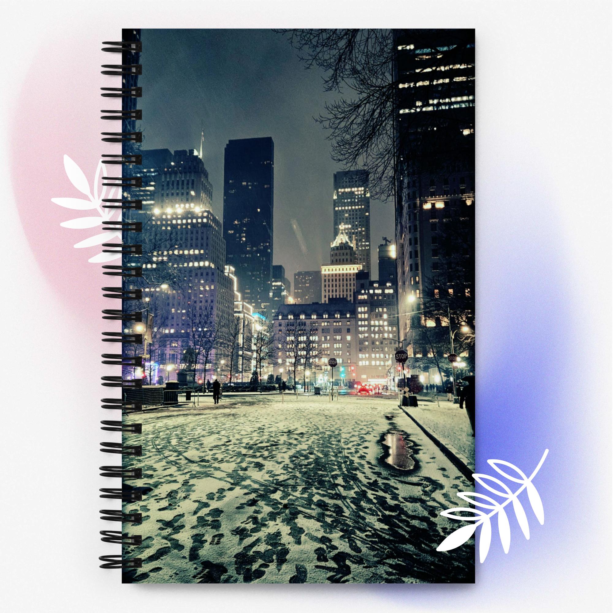 Snowy New York City Spiral Notebook